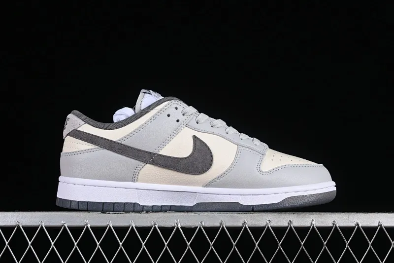 All Categories Nk SB Dunk Series Nk SB Dunk Low Low-top sneakers Nk Dunk Low "Light Carbon"​ Simple gray and white SB low-top casual sneakers FJ4188-100